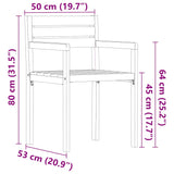 3 Piece Garden Dining Set Solid Wood Acacia