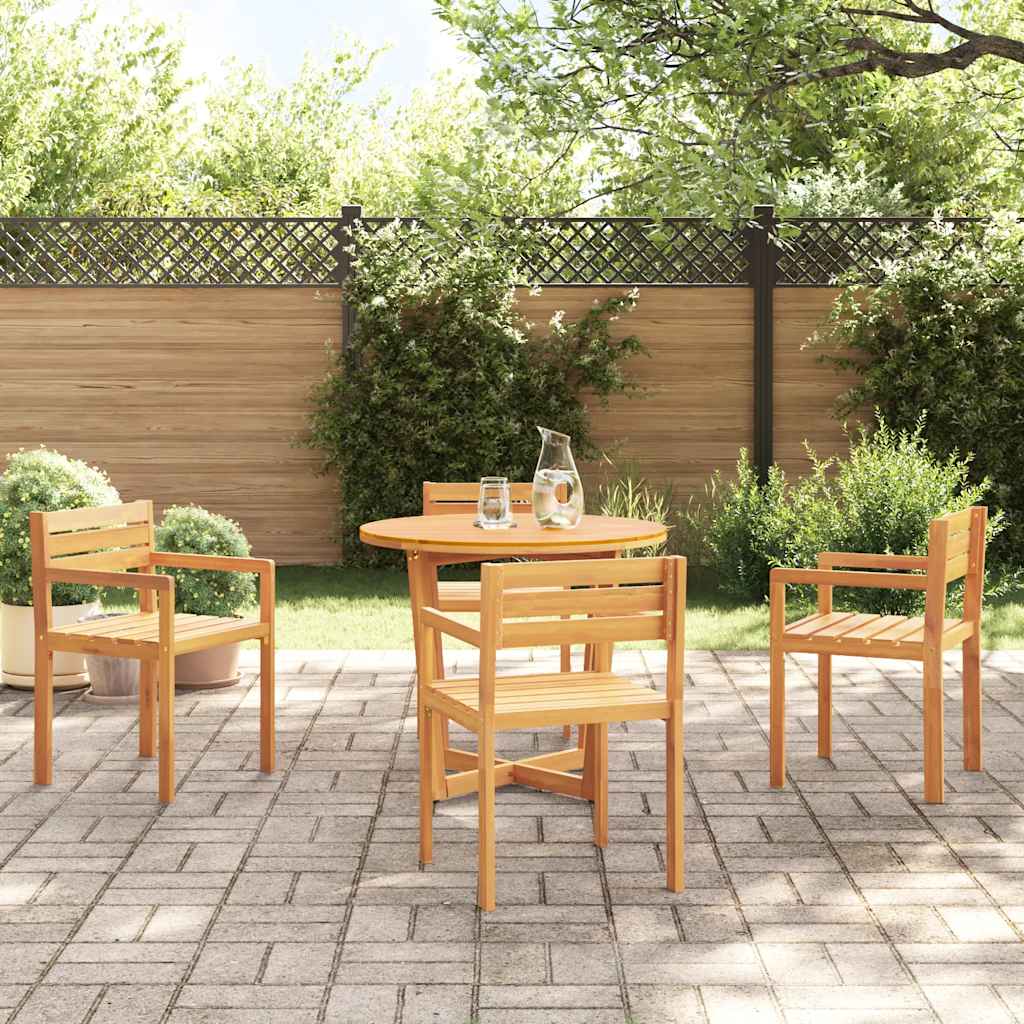 5 Piece Garden Dining Set Solid Wood Acacia