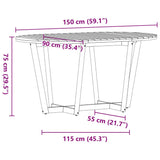 5 Piece Garden Dining Set Solid Wood Acacia