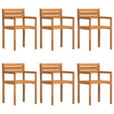 7 Piece Garden Dining Set Solid Wood Acacia