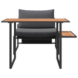 Garden Dining Set 2 pcs Anthracite Steel