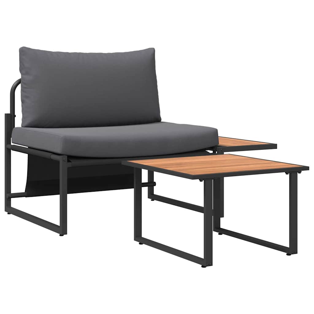 Garden Sofa Set 2 pcs Anthracite Steel