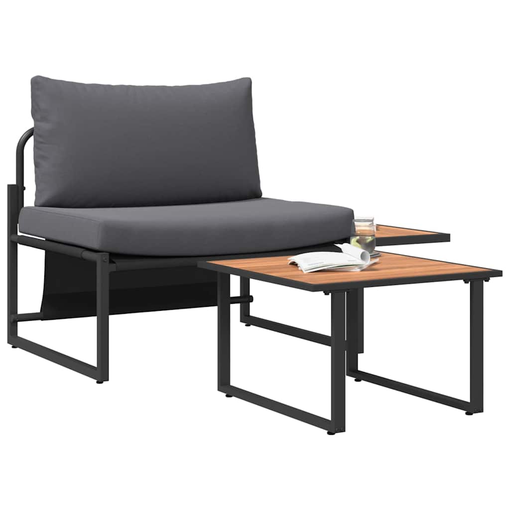 Garden Sofa Set 2 pcs Anthracite Steel