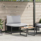 Garden Sofa Set 2 pcs Light grey Steel