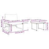 Garden Sofa Set 2 pcs Taupe Steel