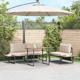 Garden Table Brown 100 x 55 x 70 cm Steel and DPC
