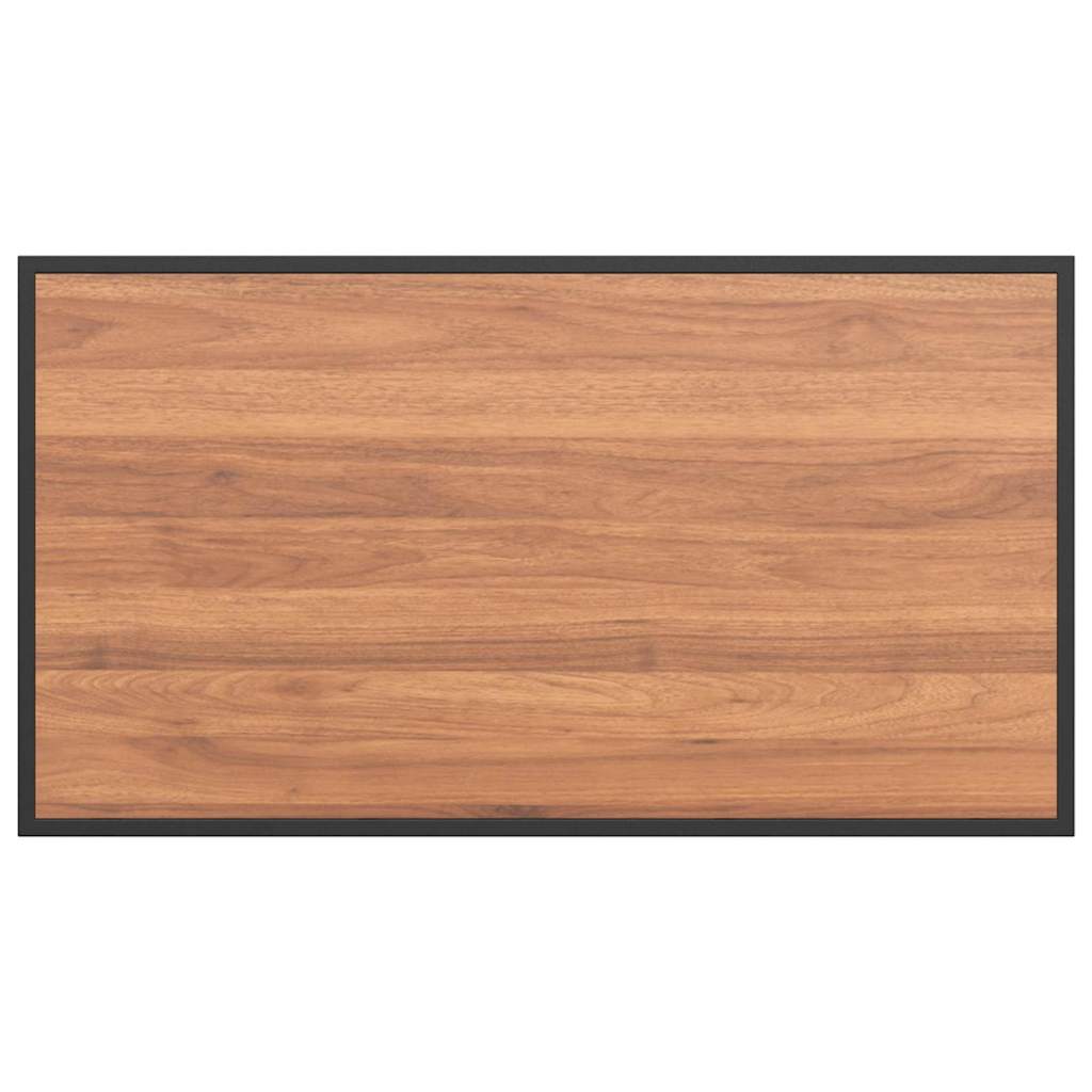 Garden Table Brown 100 x 55 x 70 cm Steel and DPC