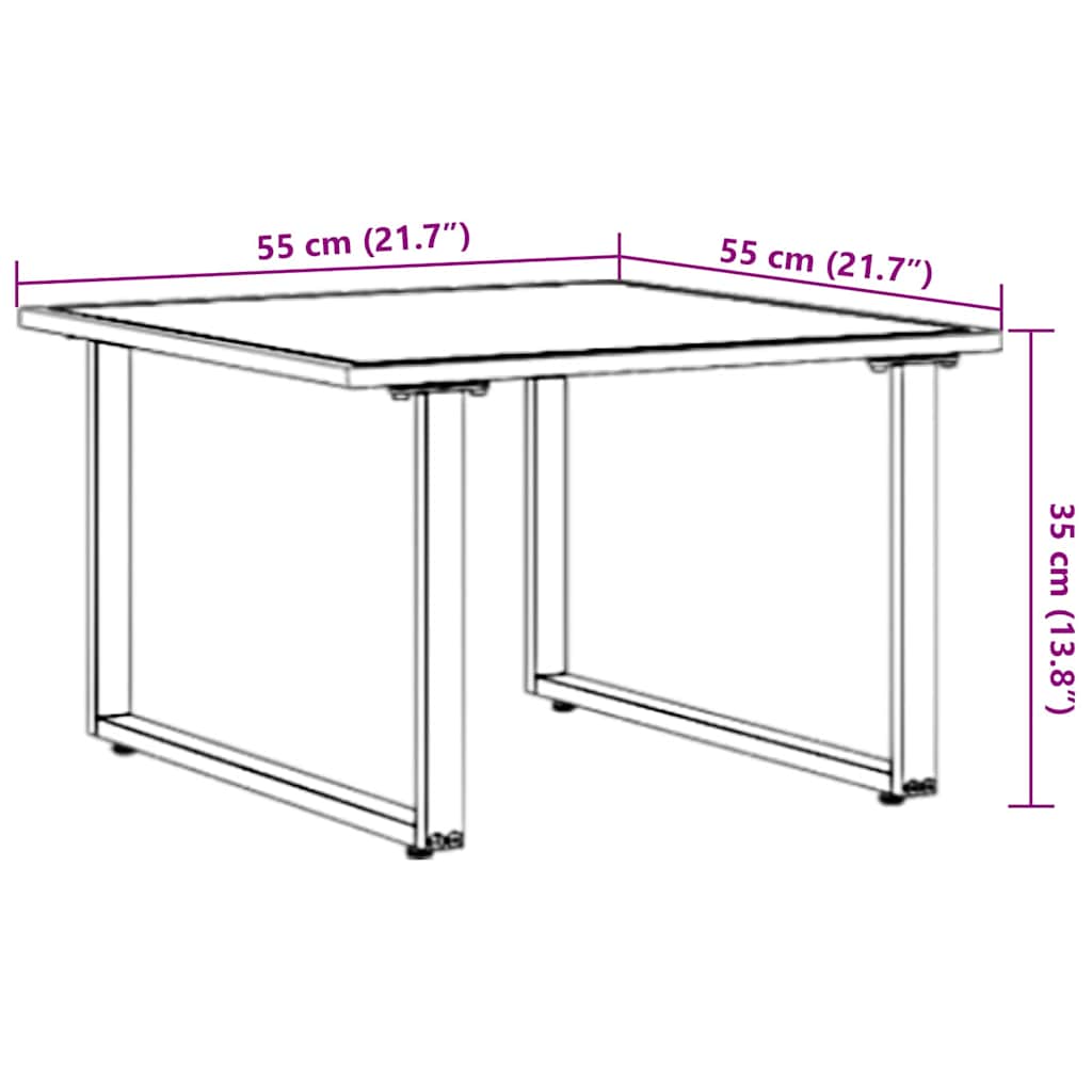 Coffee Table Brown Steel