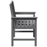 Garden Bench with Cushion Light Grey 120 x 59 x 88cm HDPE