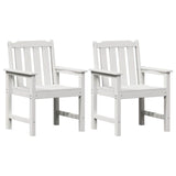Garden Dining Chair 2 pcs White 65.5 x 59 x 88cm Plastic
