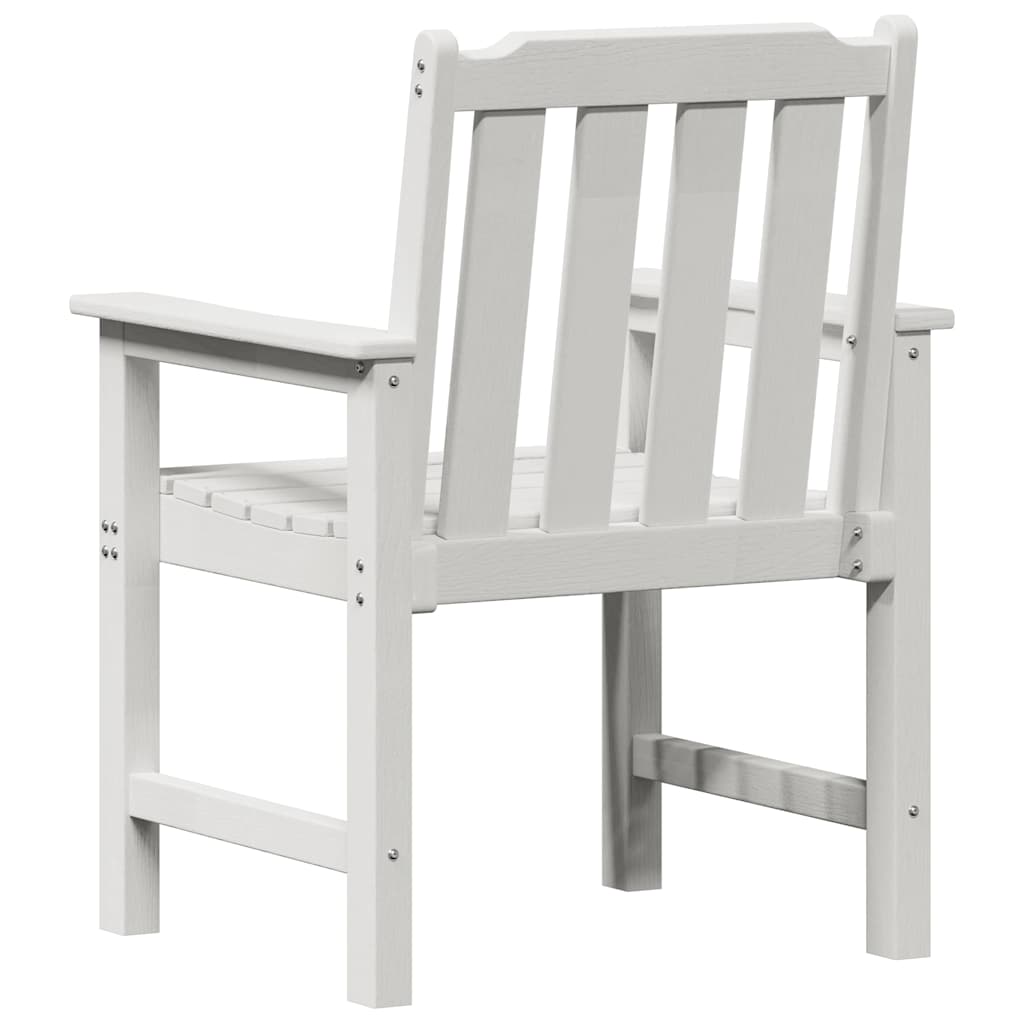 Garden Dining Chair 2 pcs White 65.5 x 59 x 88cm Plastic