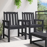 Garden Dining Chair 2 pcs Black 65.5 x 59 x 88cm Plastic