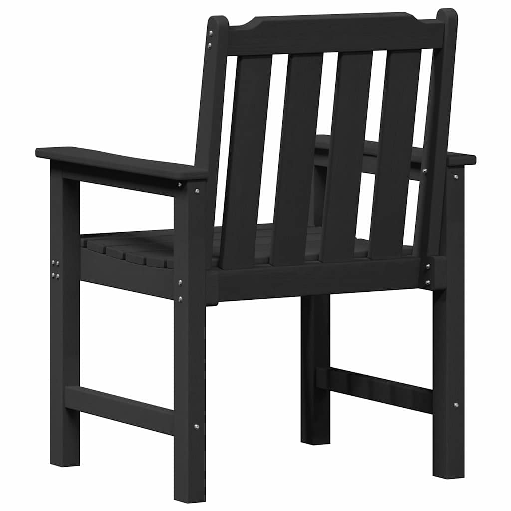 Garden Dining Chair 2 pcs Black 65.5 x 59 x 88cm Plastic