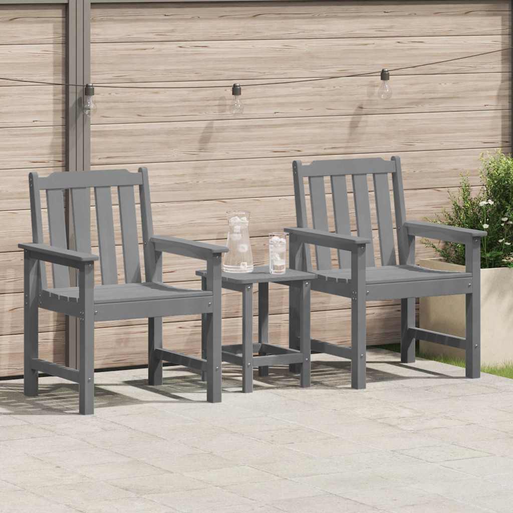 Garden Dining Chair 2 pcs Light Grey 65.5 x 59 x 88cm Plastic