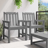 Garden Dining Chair 2 pcs Light Grey 65.5 x 59 x 88cm Plastic