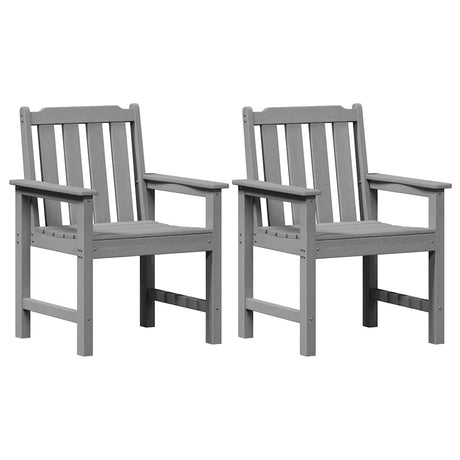Garden Dining Chair 2 pcs Light Grey 65.5 x 59 x 88cm Plastic
