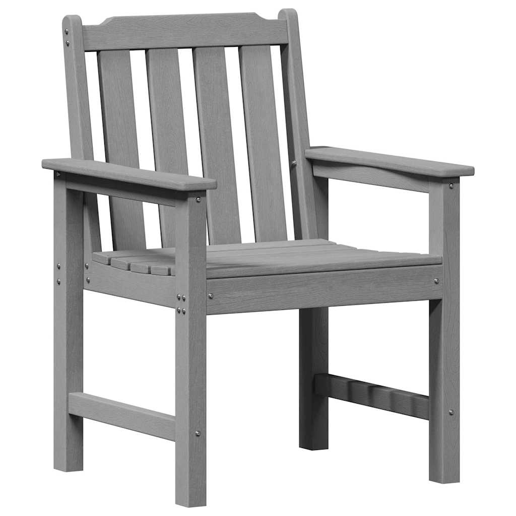 Garden Dining Chair 2 pcs Light Grey 65.5 x 59 x 88cm Plastic