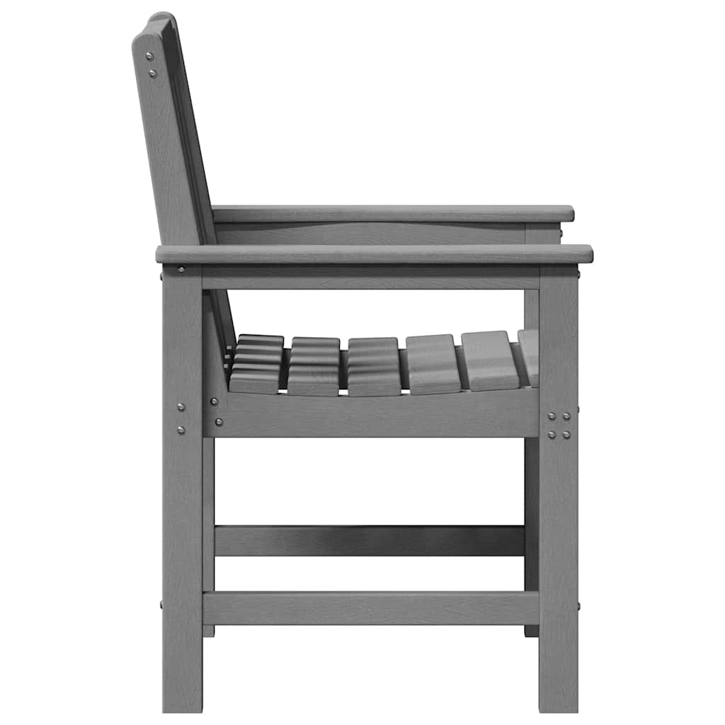 Garden Dining Chair 2 pcs Light Grey 65.5 x 59 x 88cm Plastic