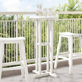 Bar Table White 55 x 55 x 107 cm HDPE