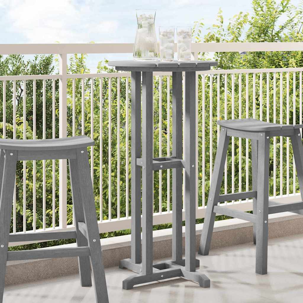 Bar Table Light grey 55 x 55 x 107 cm HDPE