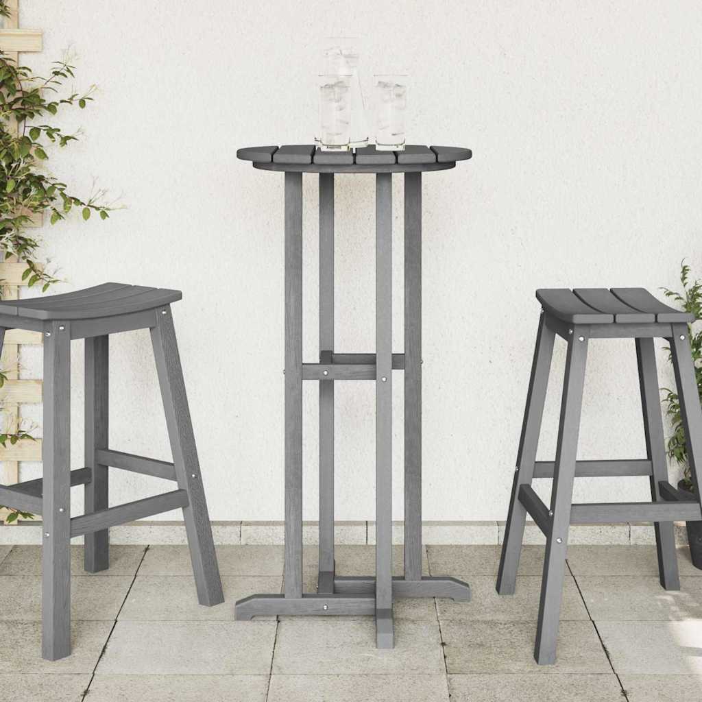Bar Table Light grey 55 x 55 x 107 cm HDPE