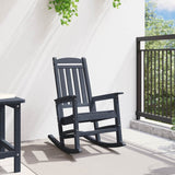 Garden Rocking Chair Navy 70 x 92 x 108cm Plastic