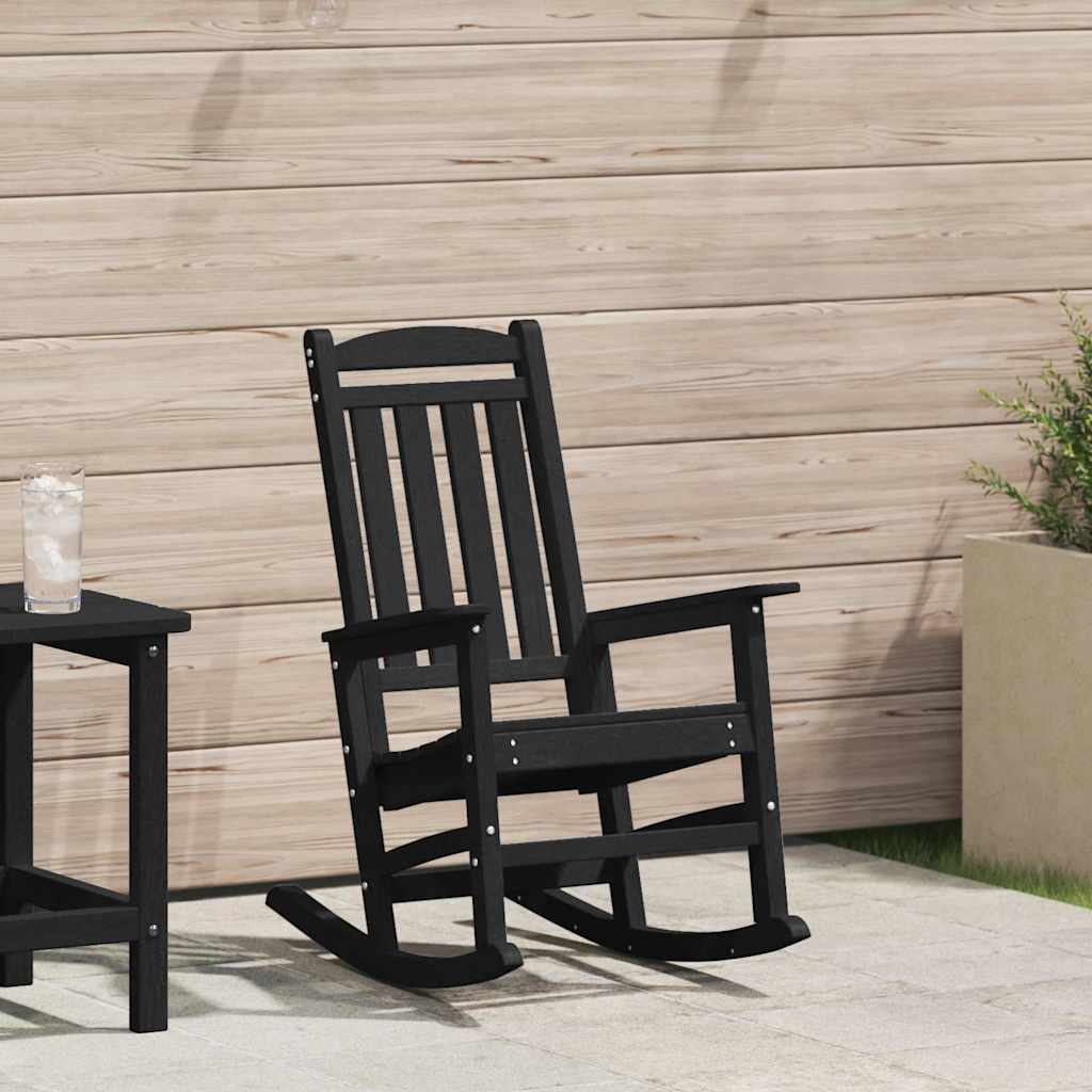 Garden Rocking Chair Black 70 x 92 x 108cm Plastic