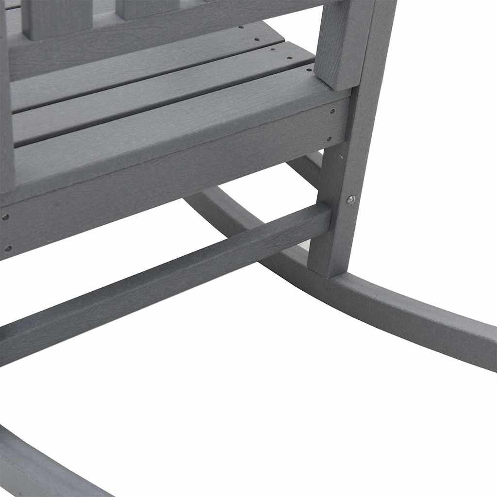 Garden Rocking Chair Light Grey 92 x 70 x 108cm HDPE