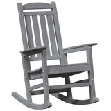 Garden Rocking Chair Light Grey 92 x 70 x 108cm HDPE
