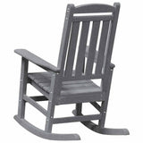 Garden Rocking Chair Light Grey 92 x 70 x 108cm HDPE