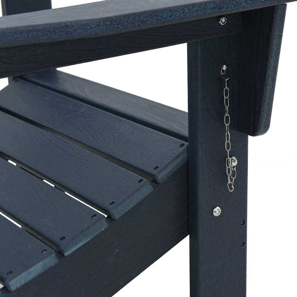 Folding Adirondack Chair Navy 74.5 x 80.5 x 90cm Plastic