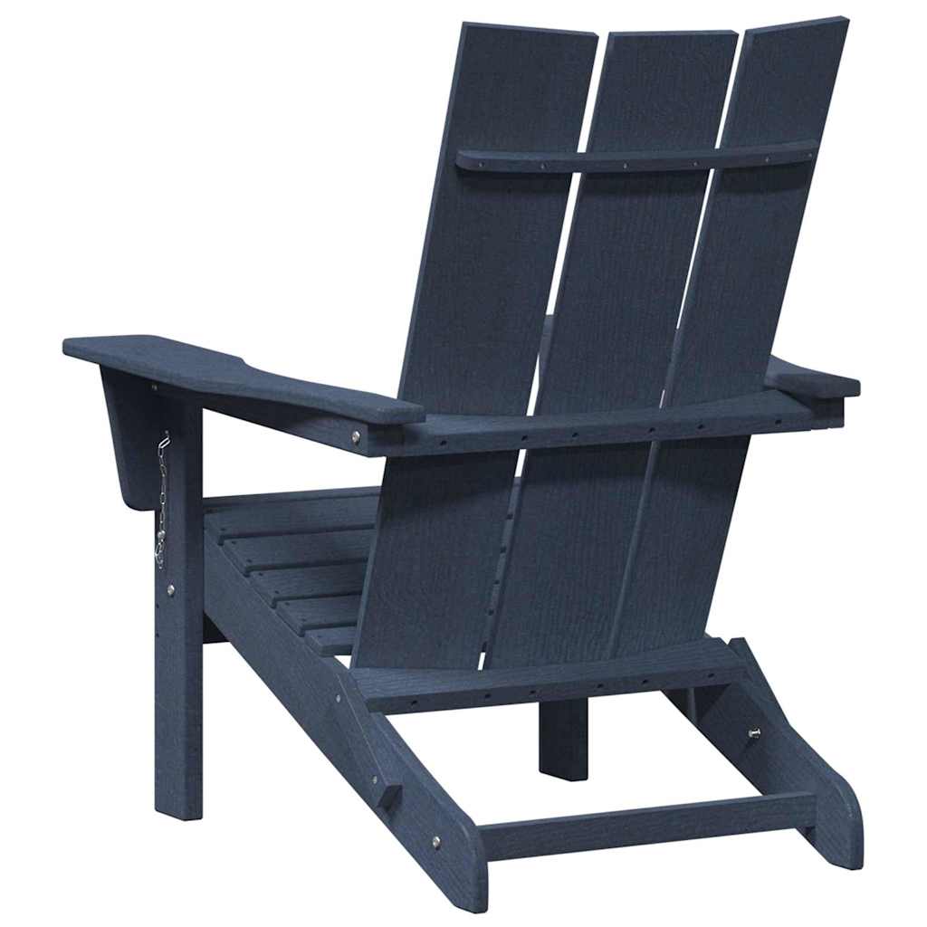 Folding Adirondack Chair Navy 74.5 x 80.5 x 90cm Plastic