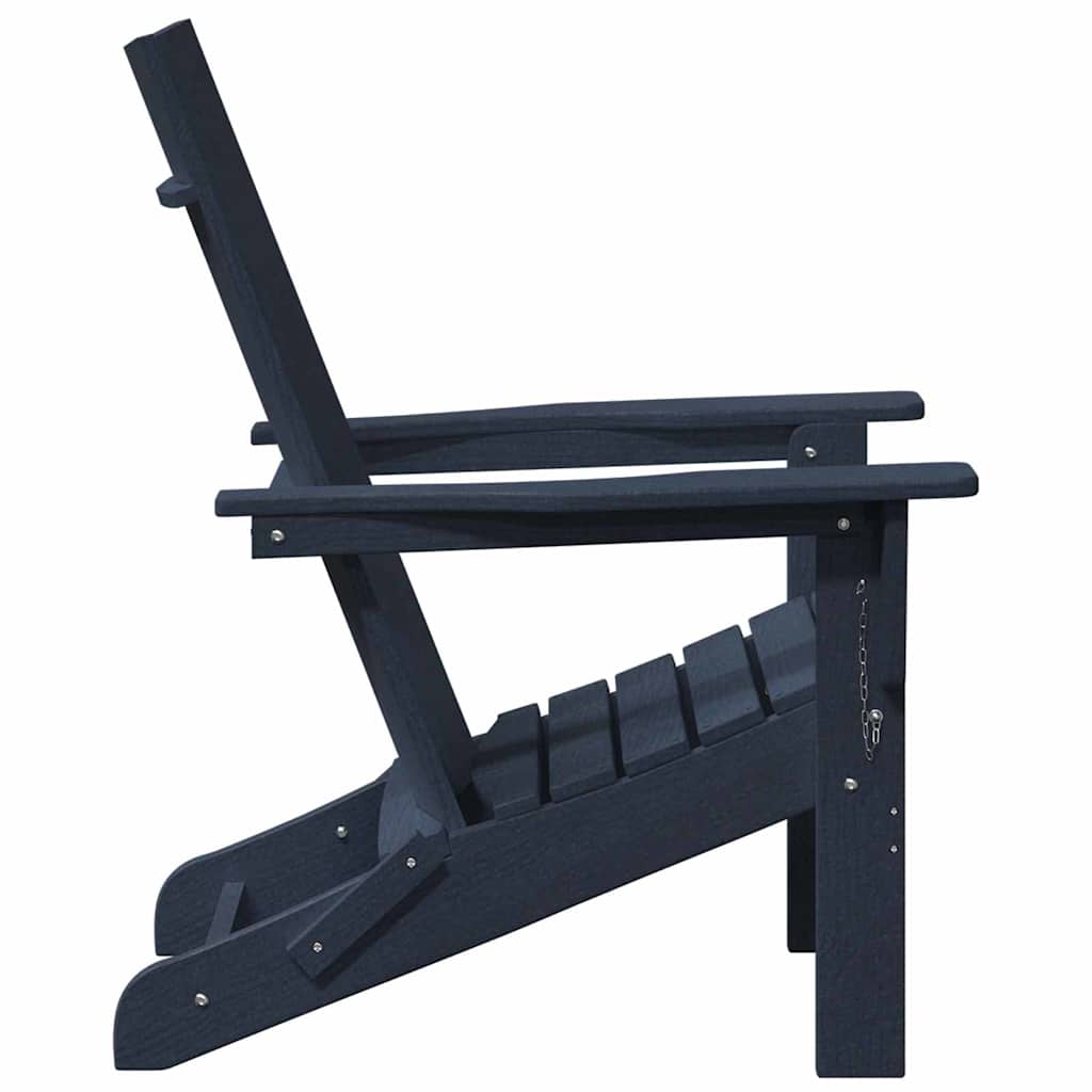 Folding Adirondack Chair Navy 74.5 x 80.5 x 90cm Plastic