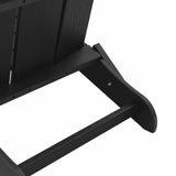 Folding Adirondack Chair Black 74.5 x 80.5 x 90cm Plastic
