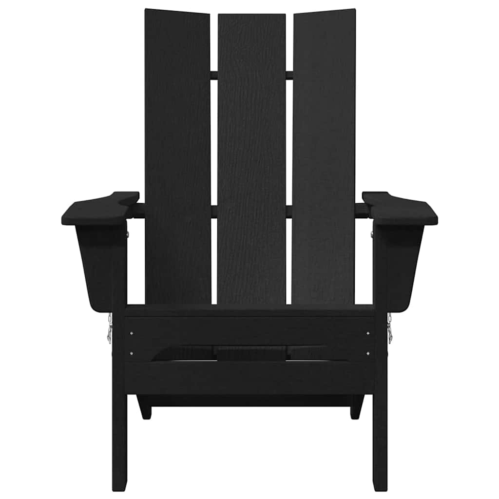 Folding Adirondack Chair Black 74.5 x 80.5 x 90cm Plastic