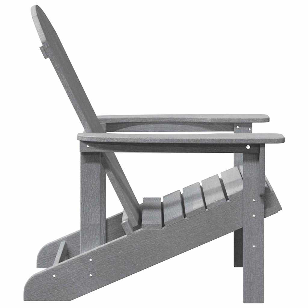 Adirondack Chair Light Grey 74 x 82 x 92cm Plastic