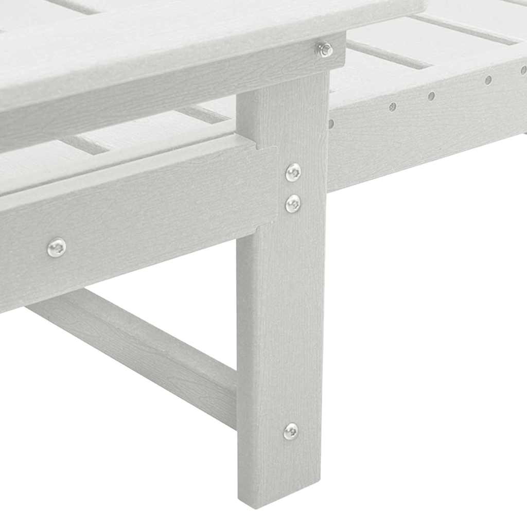 Sun Lounger White 73.5 x 92 x 90cm HDPE
