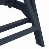 Sun Lounger with Cushion Navy 73.5 x 92 x 90cm Plastic