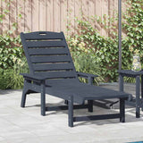 Sun Lounger with Cushion Navy 73.5 x 92 x 90cm Plastic