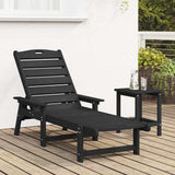 Sun Lounger Black 73.5 x 92 x 90cm Plastic