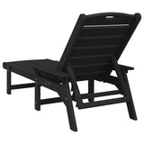 Sun Lounger Black 73.5 x 92 x 90cm Plastic