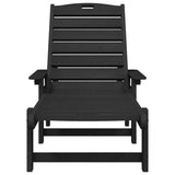 Sun Lounger Black 73.5 x 92 x 90cm Plastic