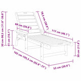 Sun Lounger Black 73.5 x 92 x 90cm Plastic