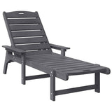 Sun Lounger Light Grey 73.5 x 92 x 90cm Plastic
