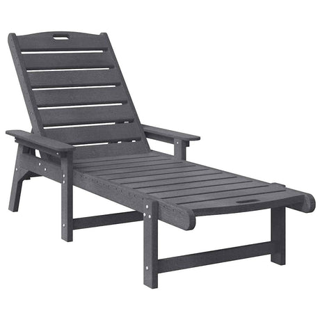 Sun Lounger Light Grey 73.5 x 92 x 90cm Plastic