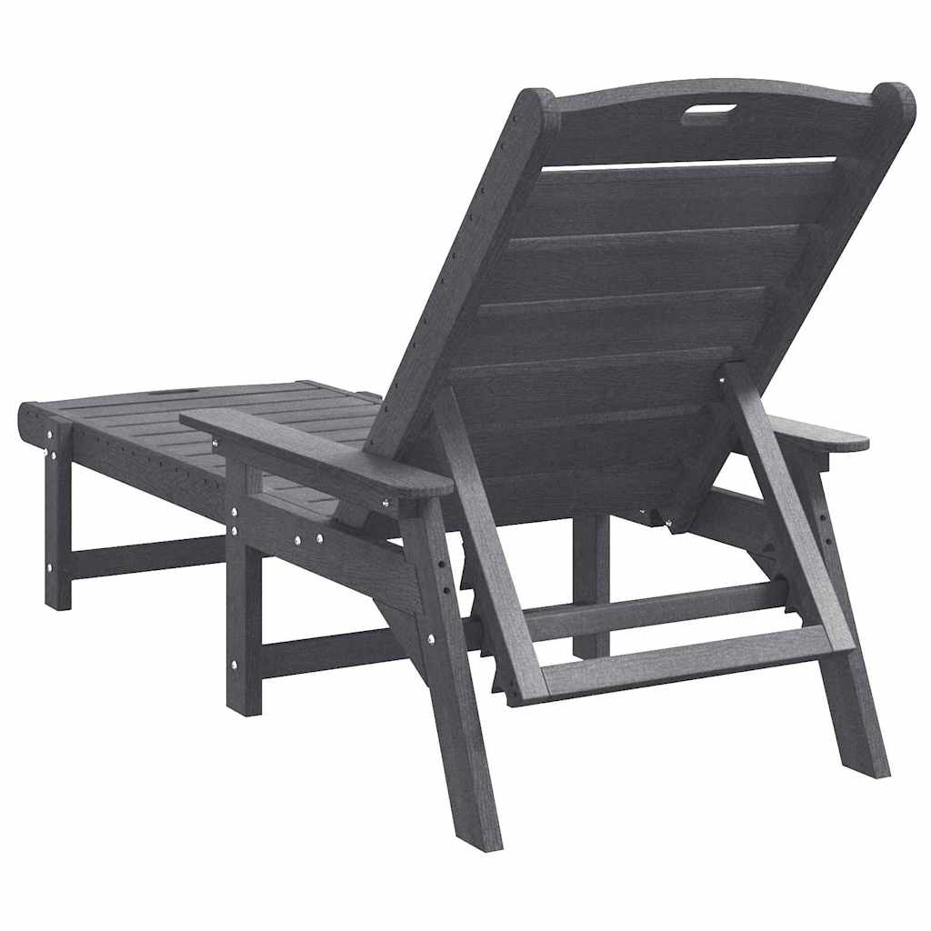 Sun Lounger Light Grey 73.5 x 92 x 90cm Plastic