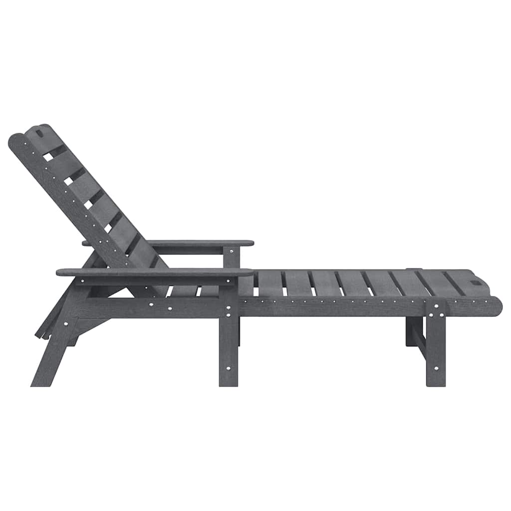 Sun Lounger Light Grey 73.5 x 92 x 90cm Plastic