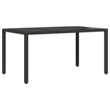 Garden Dining Set 5 pcs Black Poly rattan