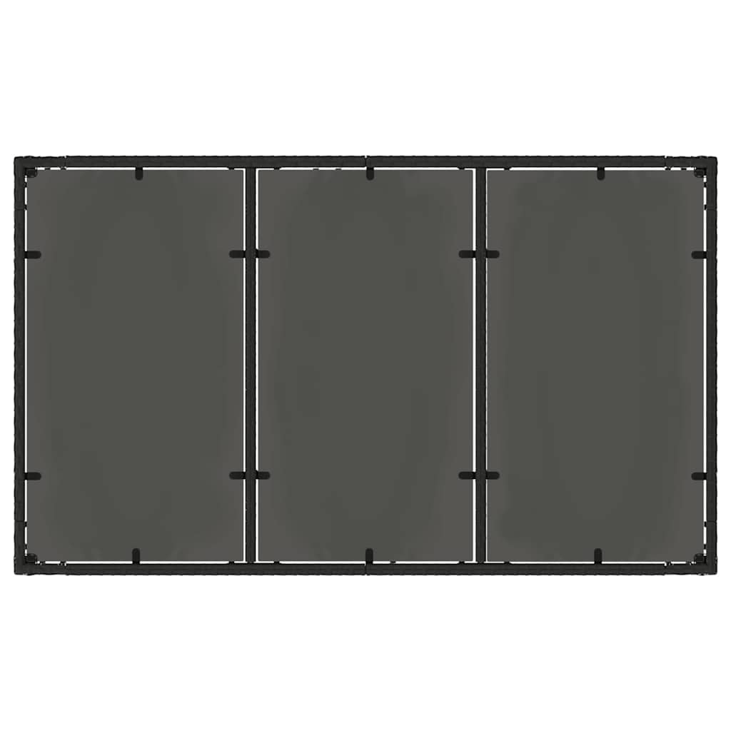 Garden Dining Set 5 pcs Black Poly rattan