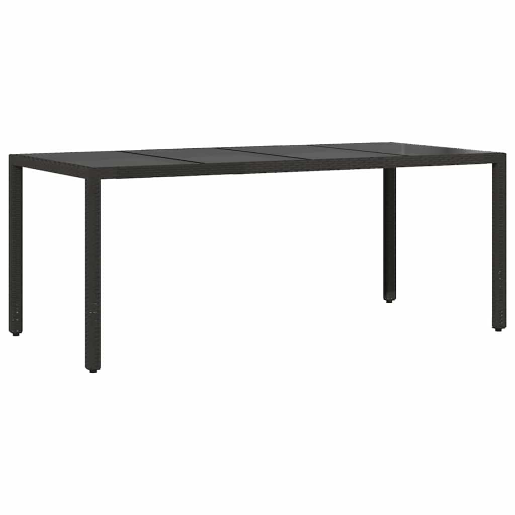 Garden Dining Set 9 pcs Black Poly rattan